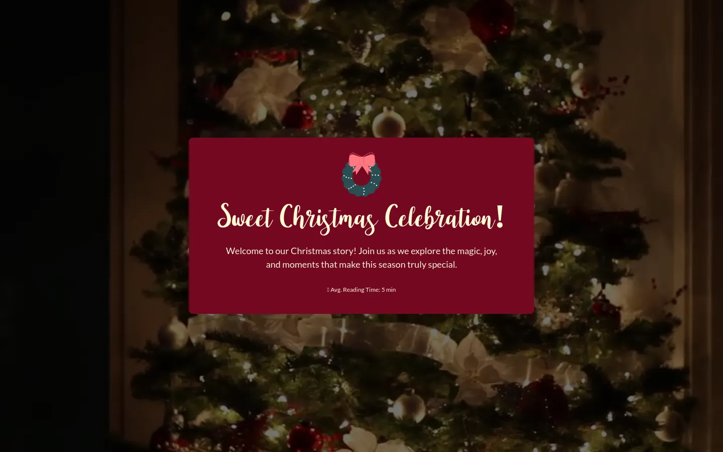 Christmas recipes newsletter