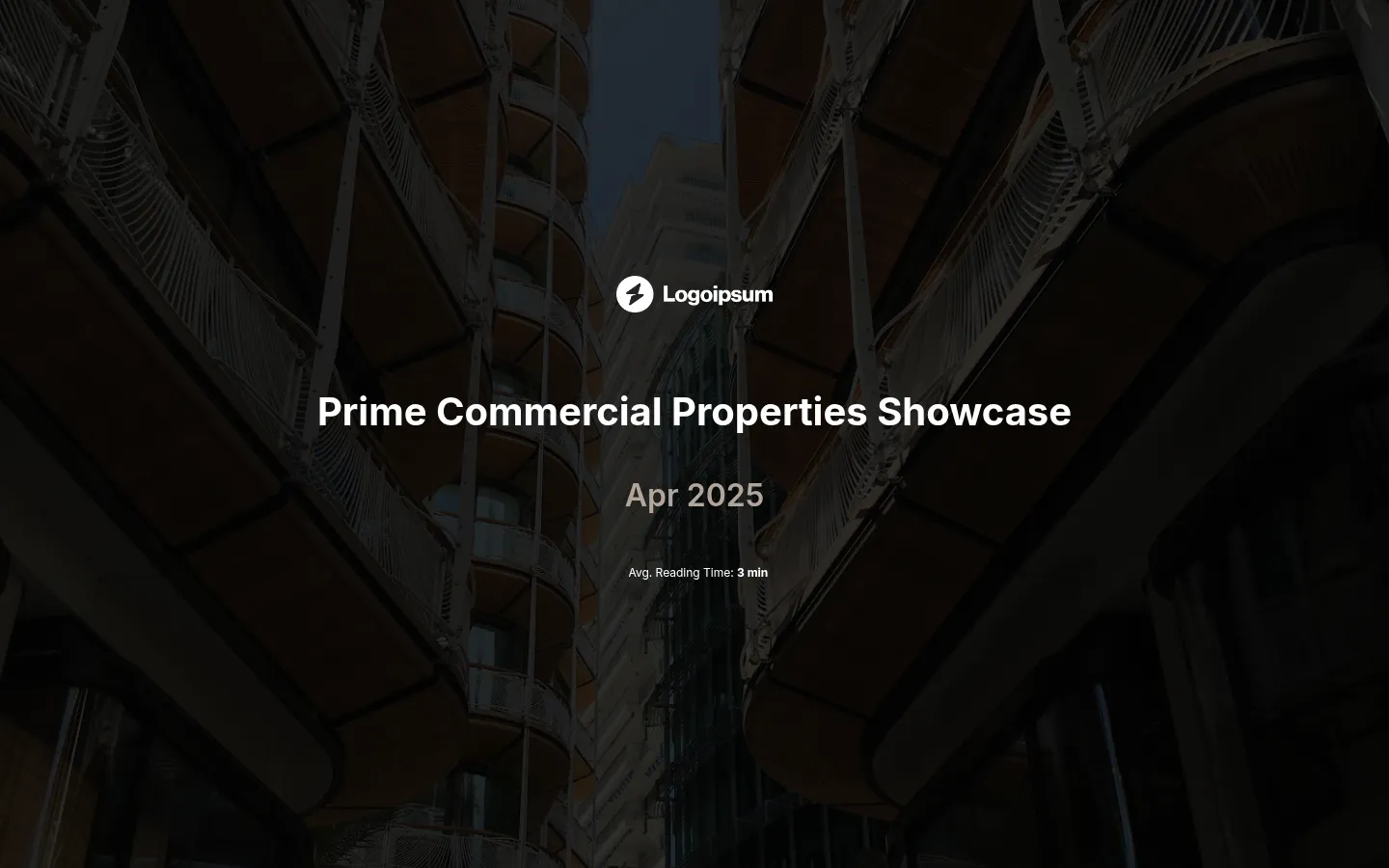 Commercial real estate brochure