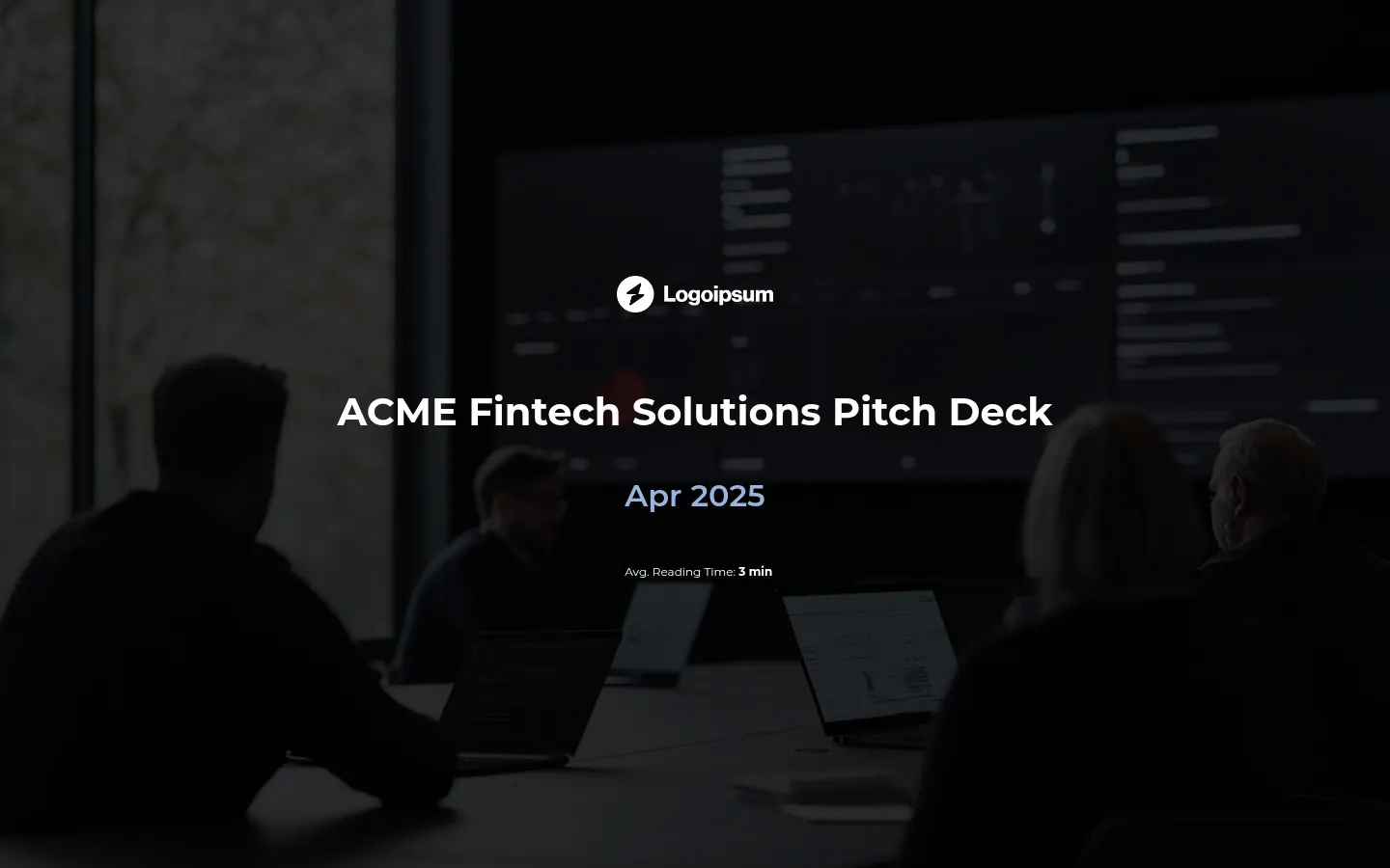 Fintech Sequoia pitch deck