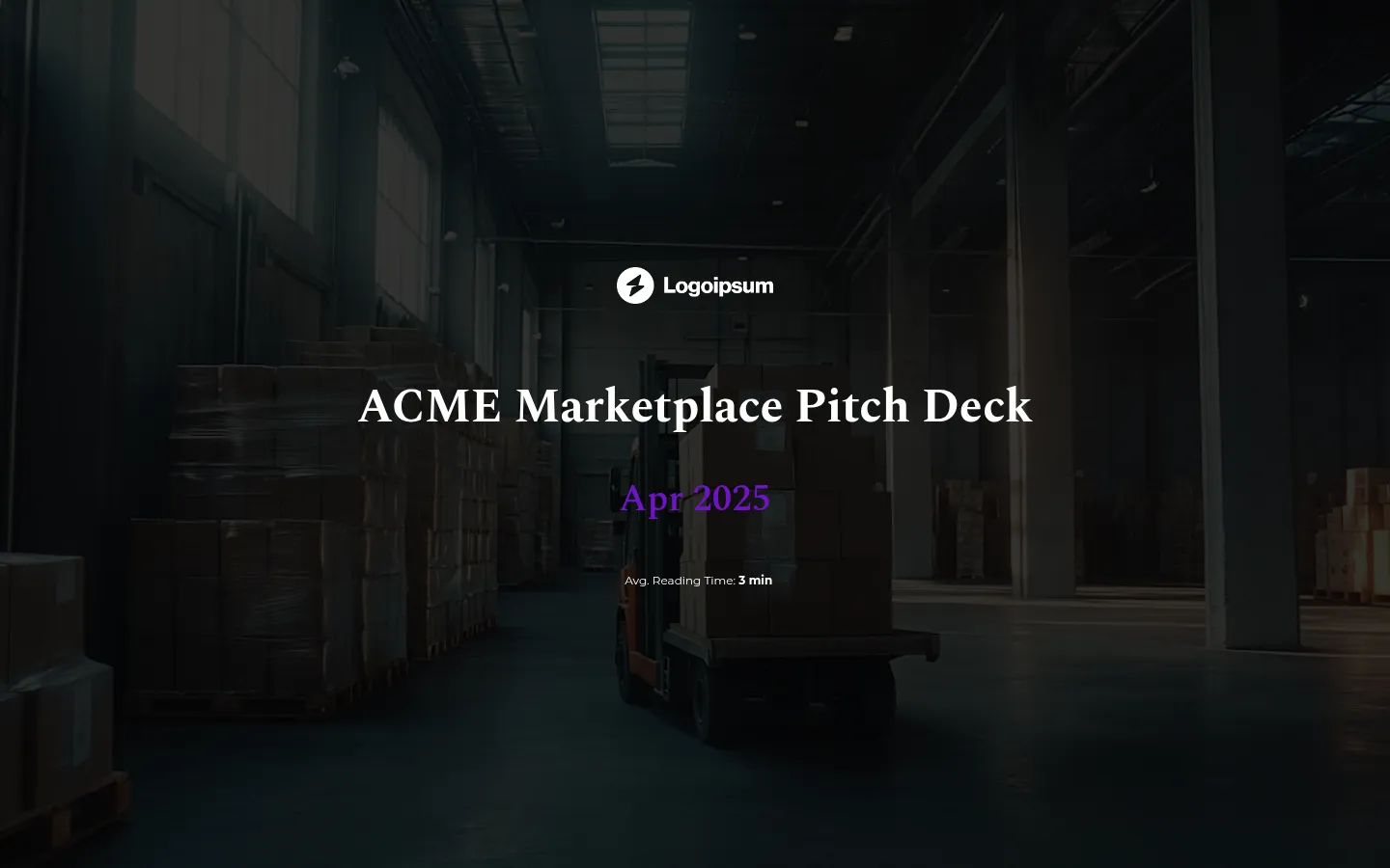 Y Combinator marketplace pitch deck