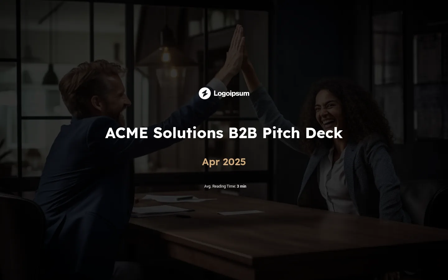 B2B Y Combinator pitch deck