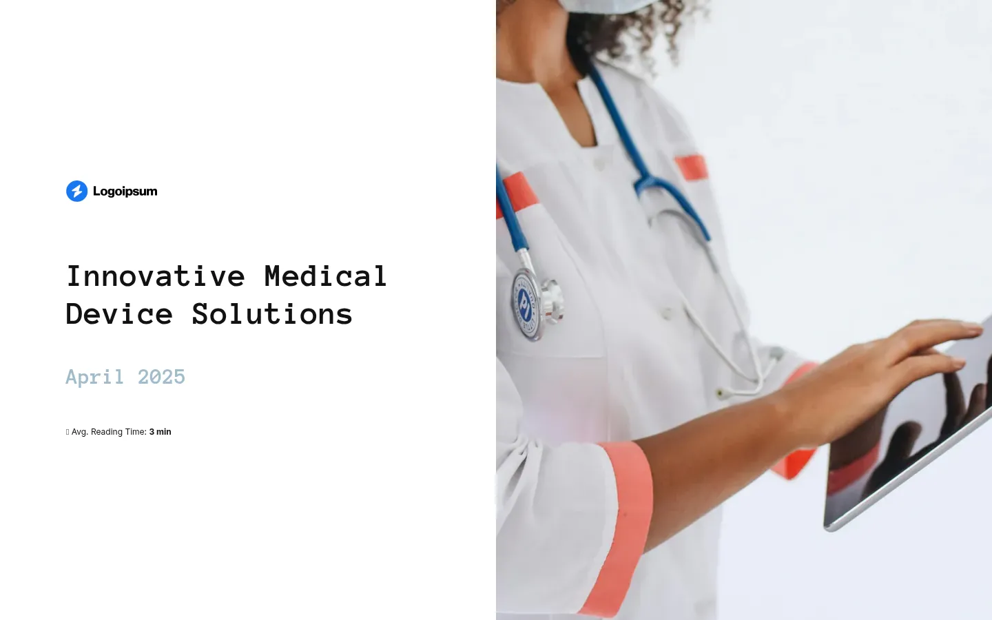 Medical device product demo deck