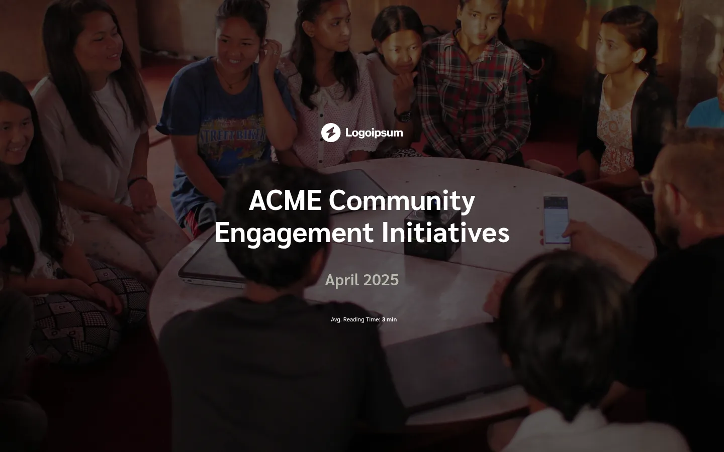 Annual nonprofit impact report
