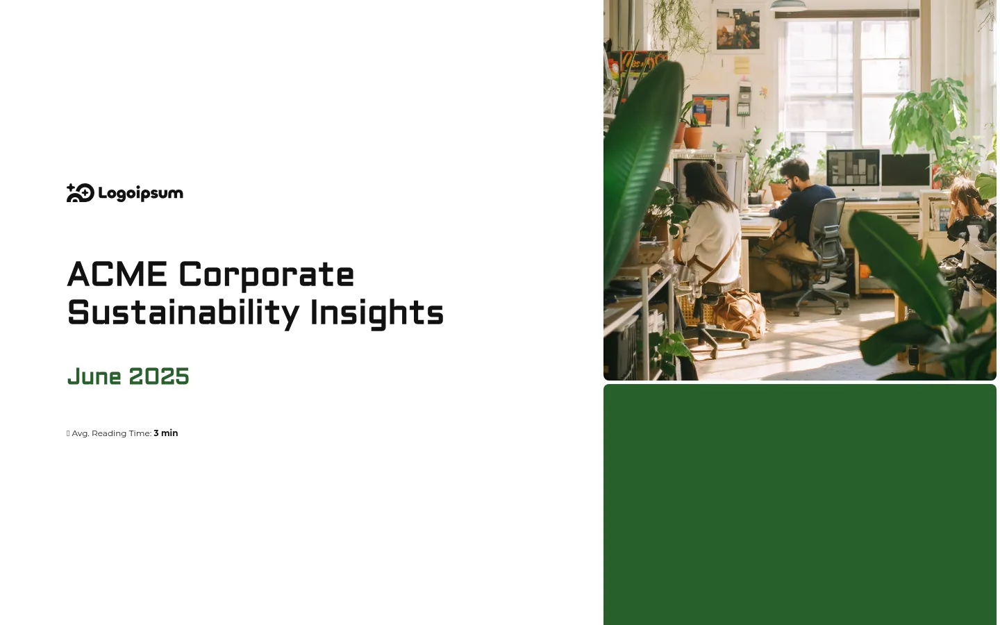 Corporate sustainability report