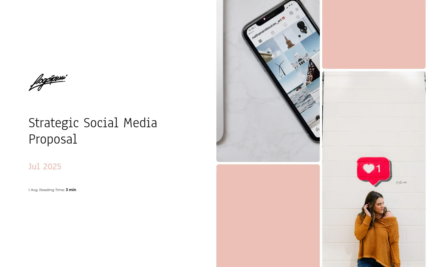 Social media proposal deck