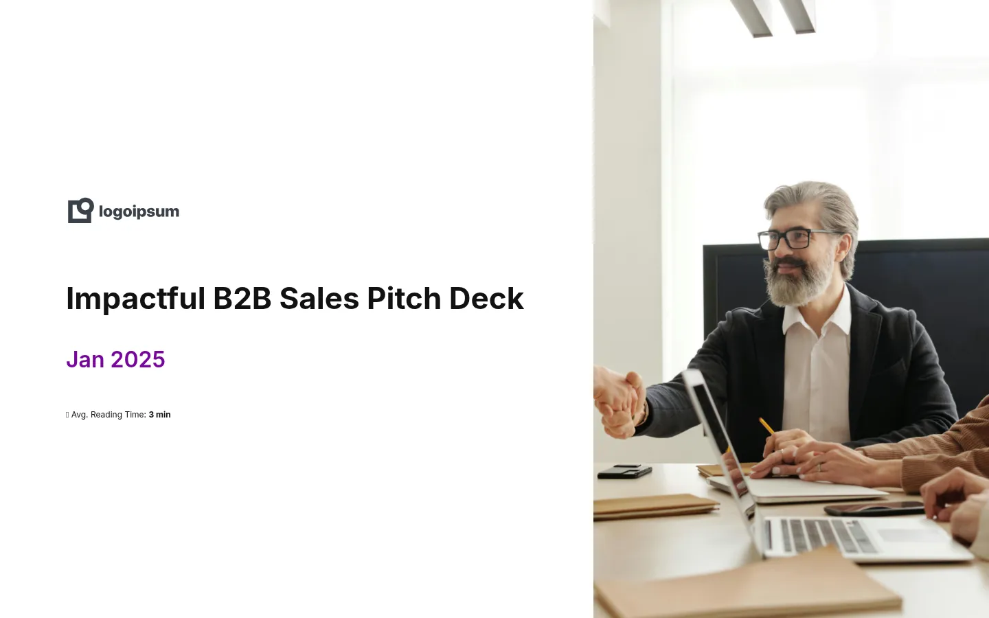 B2B sales pitch deck