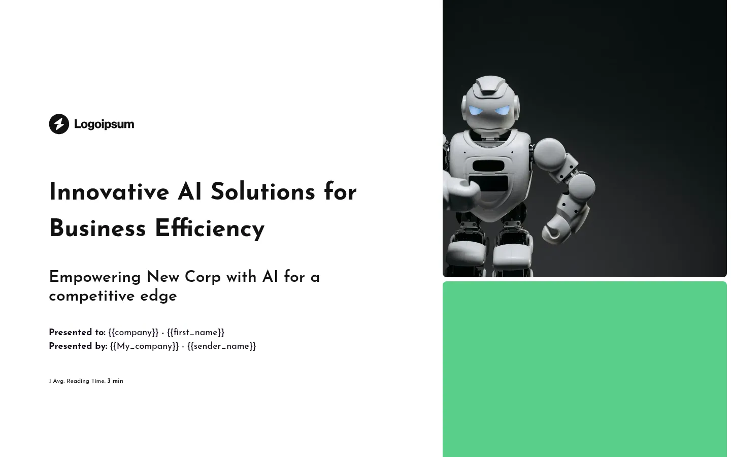 AI product one-pager