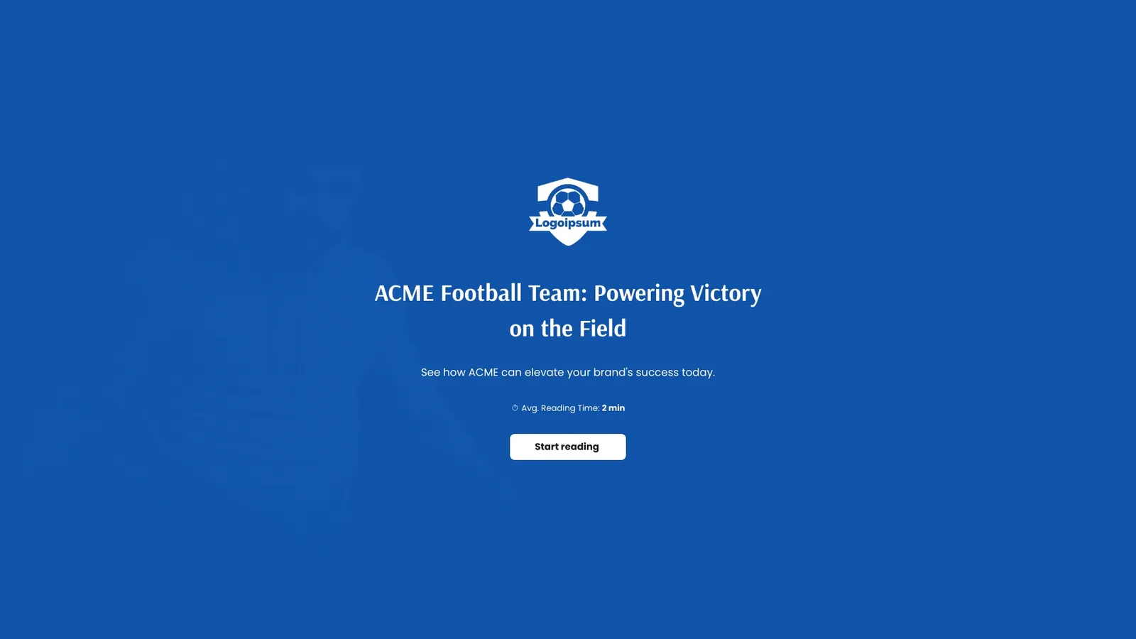 Football club sport sponsorship proposal