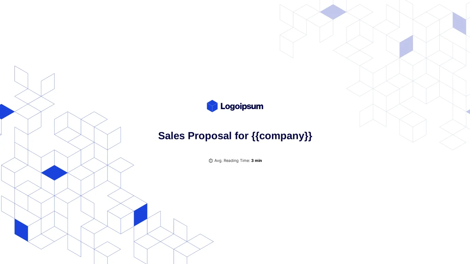 Business sales proposal