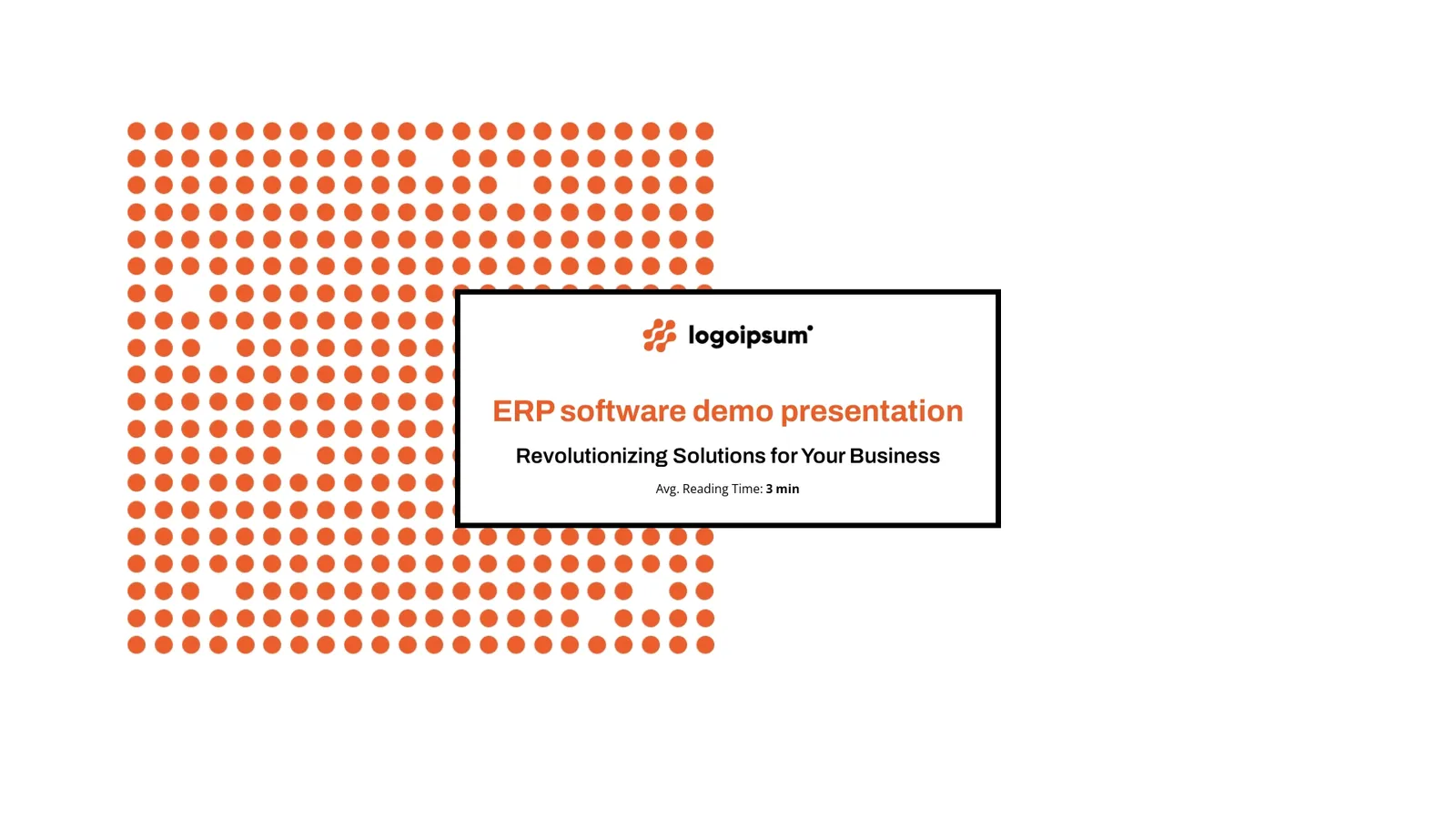 ERP software demo presentation