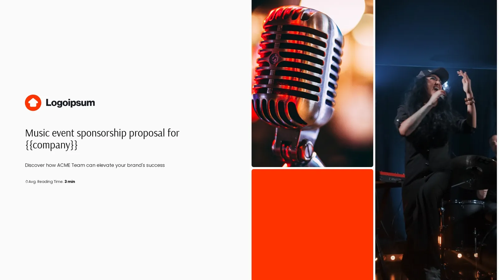 Modern music event sponsorship proposal