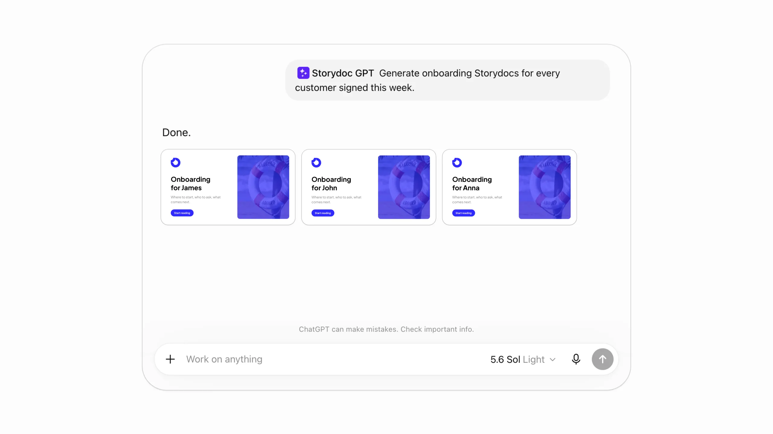 Connecting Storydoc to ChatGPT