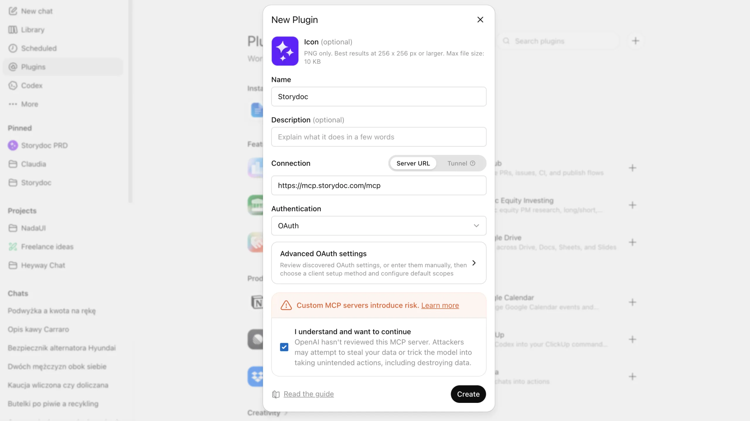 Connecting Storydoc to ChatGPT
