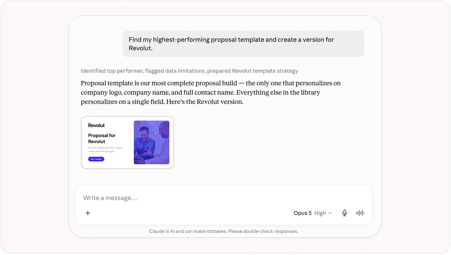 Run multi-step workflows in one conversation
