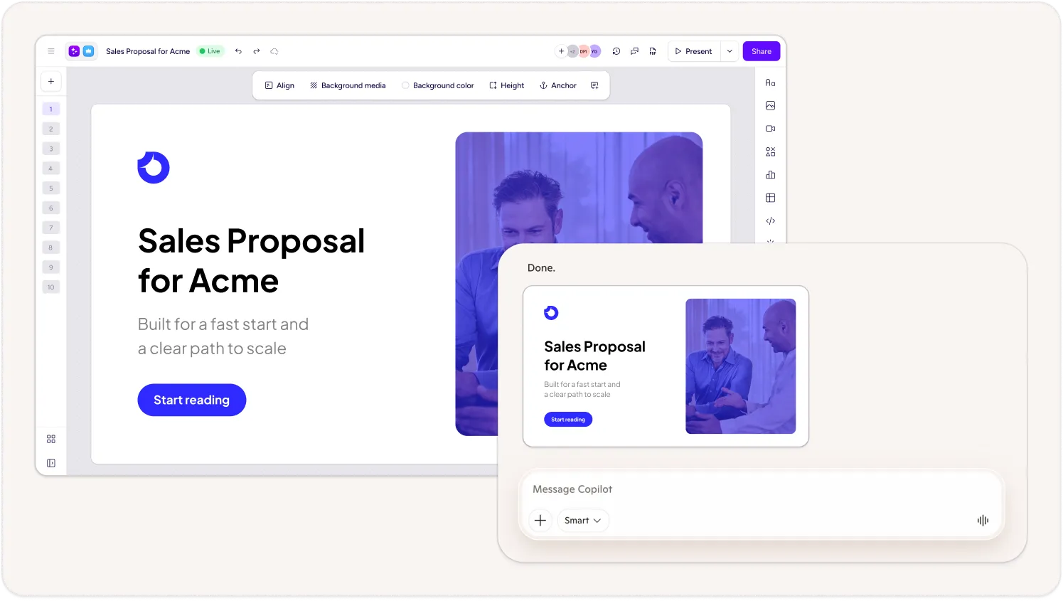 Continue working in Storydoc whenever you want