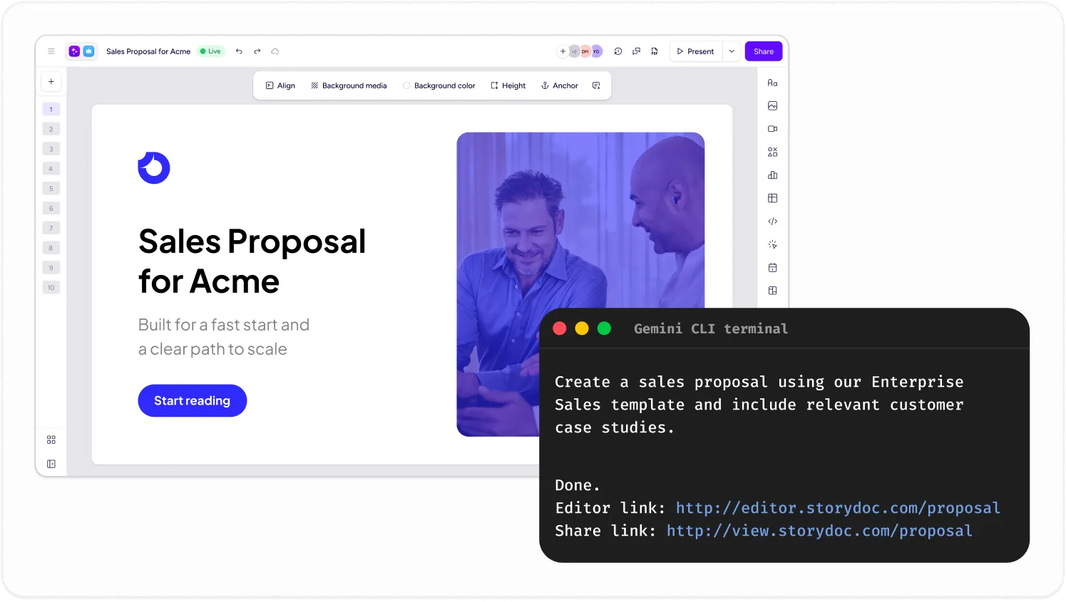 Share instantly or keep refining before you send