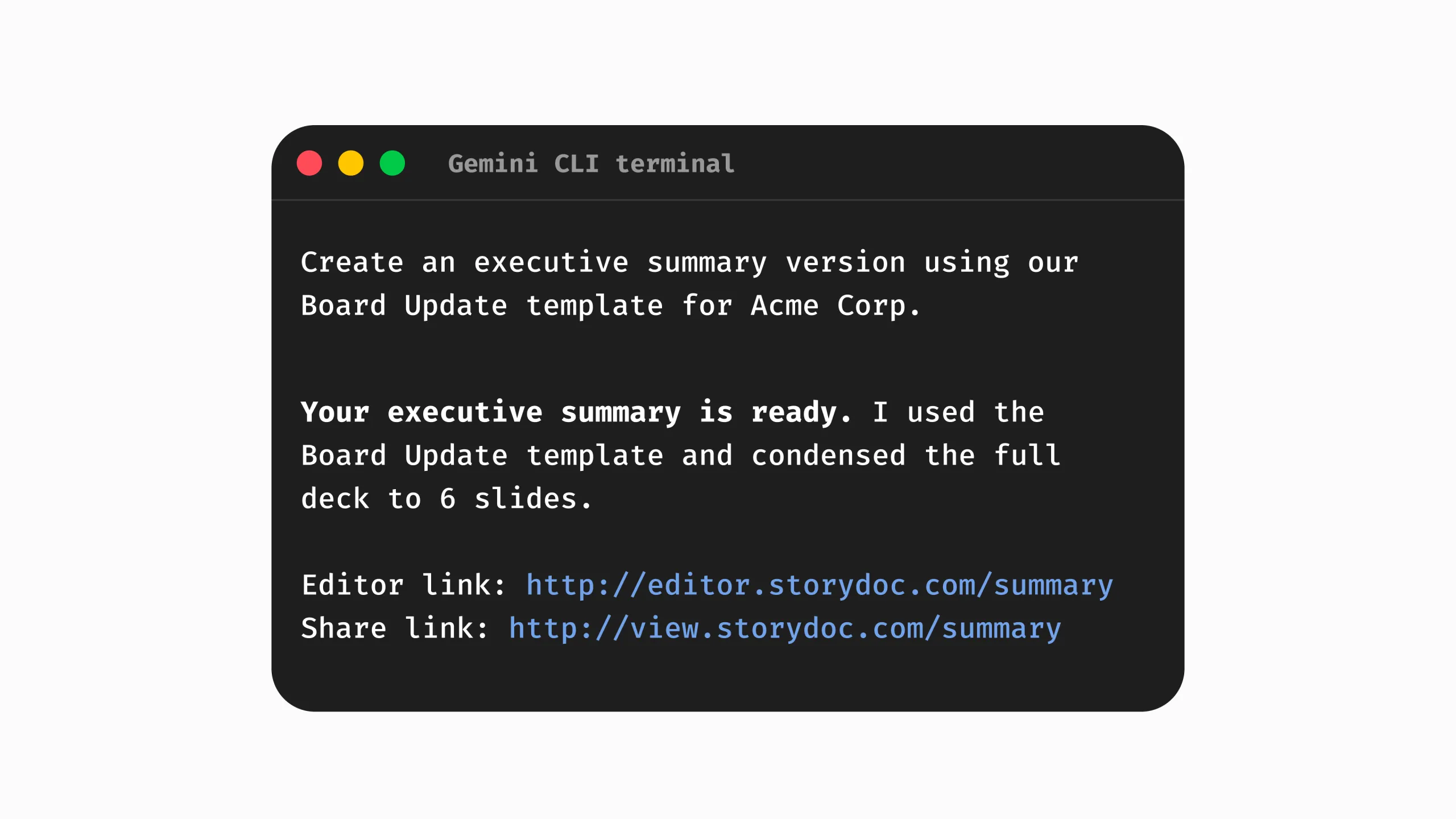 Connecting Storydoc to Gemini