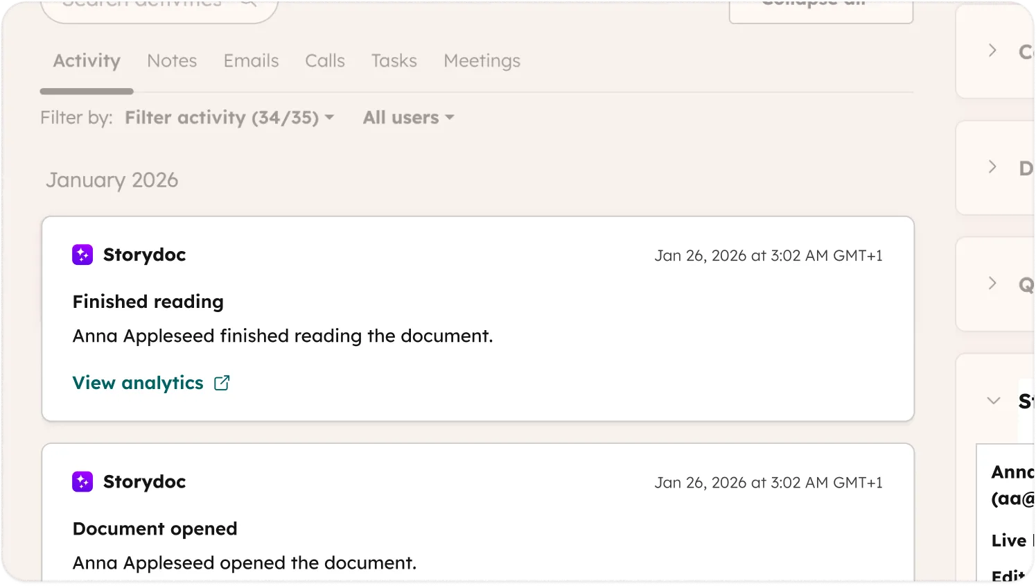 Track every interaction inside HubSpot