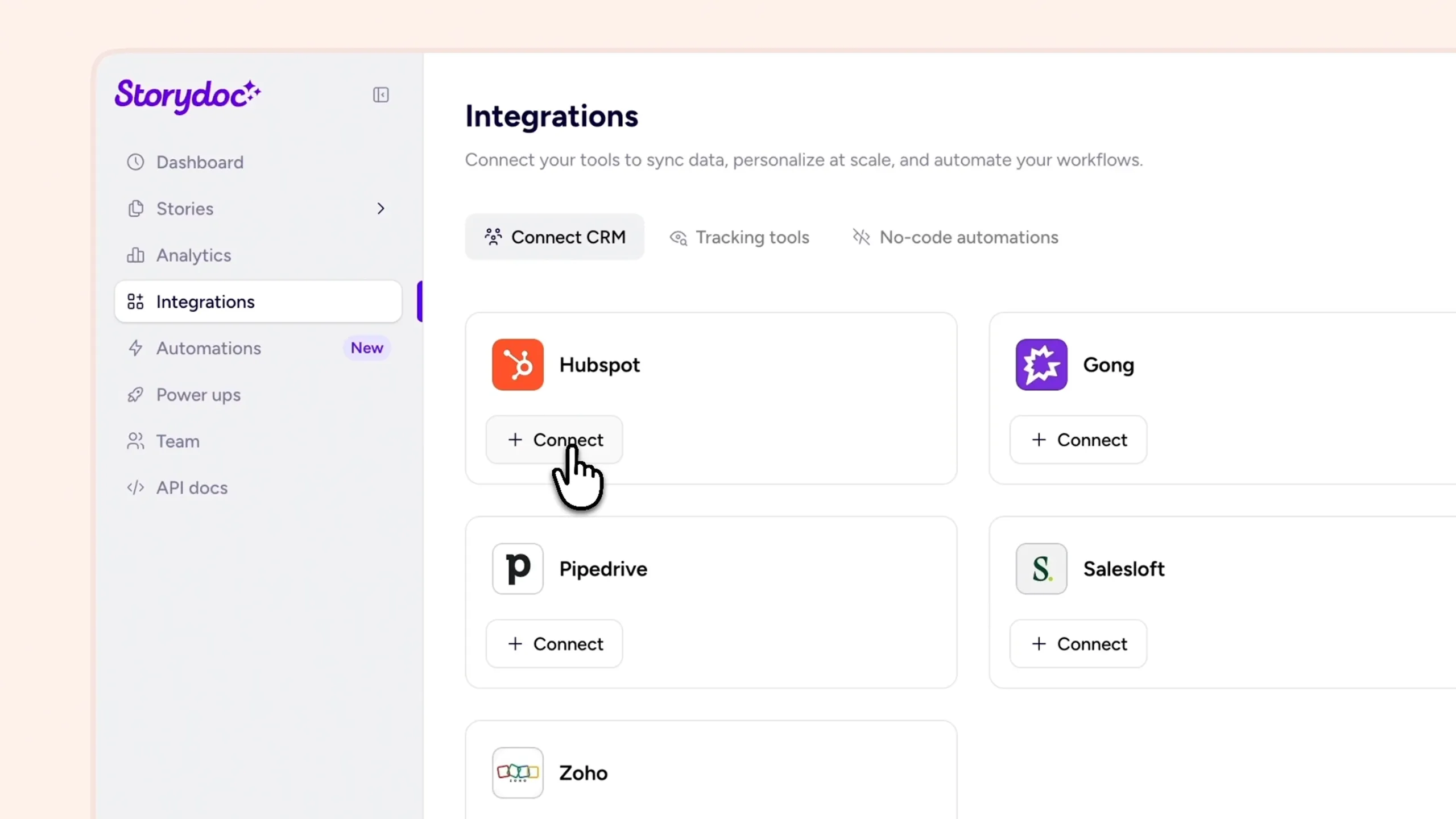 Connecting Storydoc to HubSpot