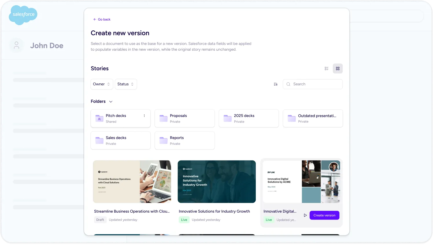 Create and send documents directly from Salesforce