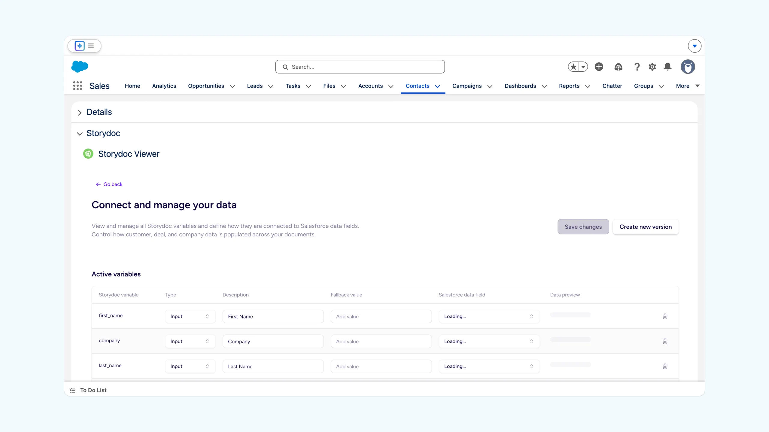 Connecting Storydoc to Salesforce