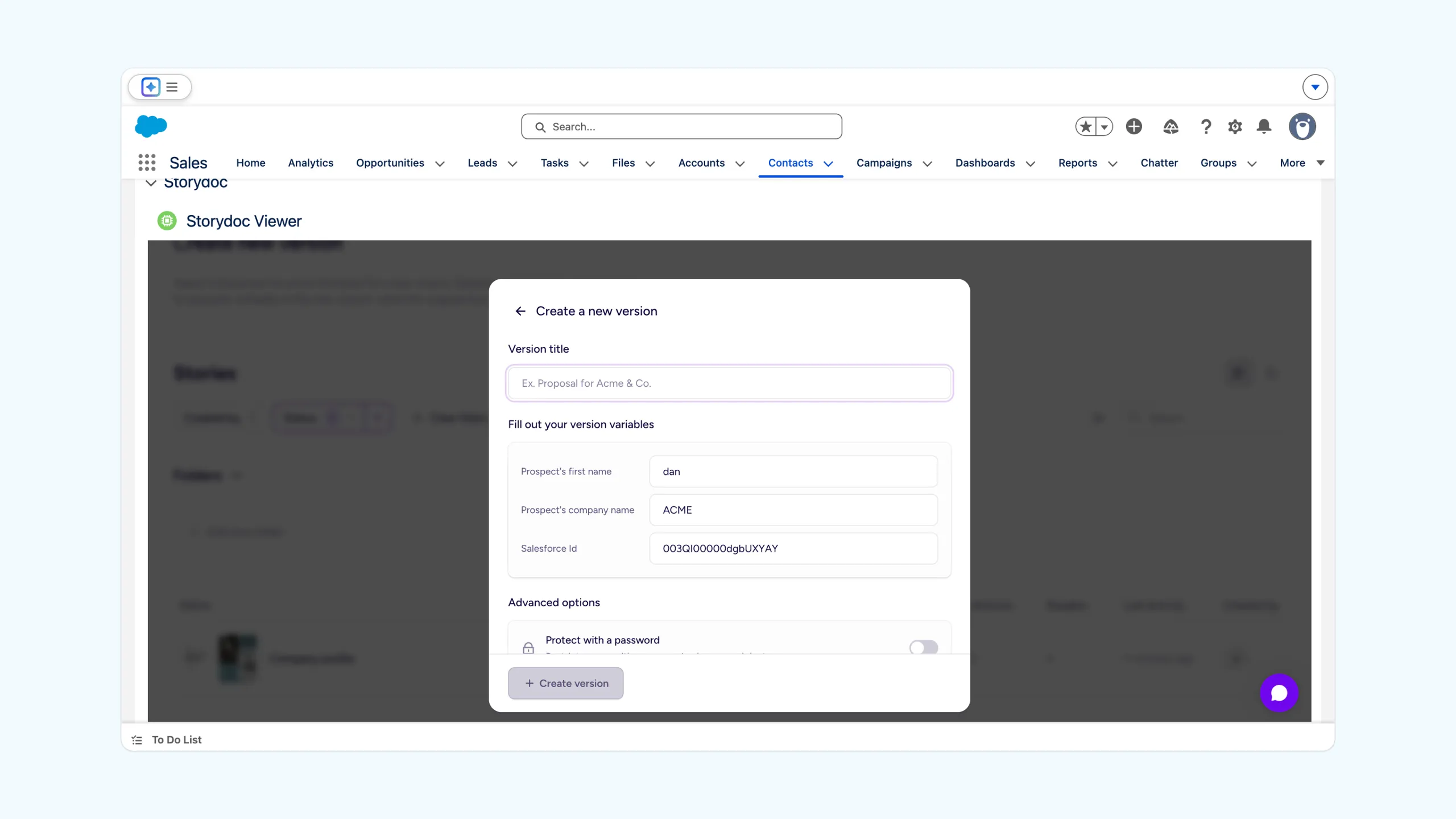 Connecting Storydoc to Salesforce