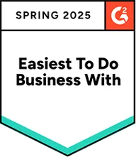 Easiest to Do Business With G2 label
