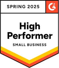 High Performer Small Business G2 label